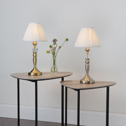 Edwina Antique Brass Touch Table Lamp