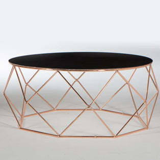 Eiffel Black and Rose Gold Coffee Table