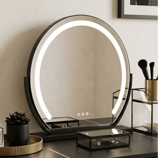 Elara LED Vanity Mirror Black