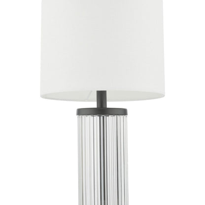 Enrico Satin Black and Glass Rechargeable Touch Table Lamp