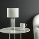 Enrico Polished Nickel and Glass Rechargeable Touch Table Lamp