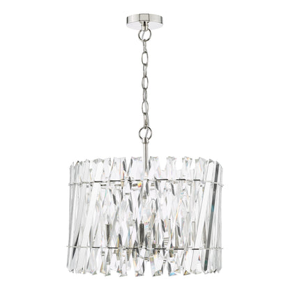 Entwine 6 Light Polished Nickel & Crystal Pendant Ceiling Light