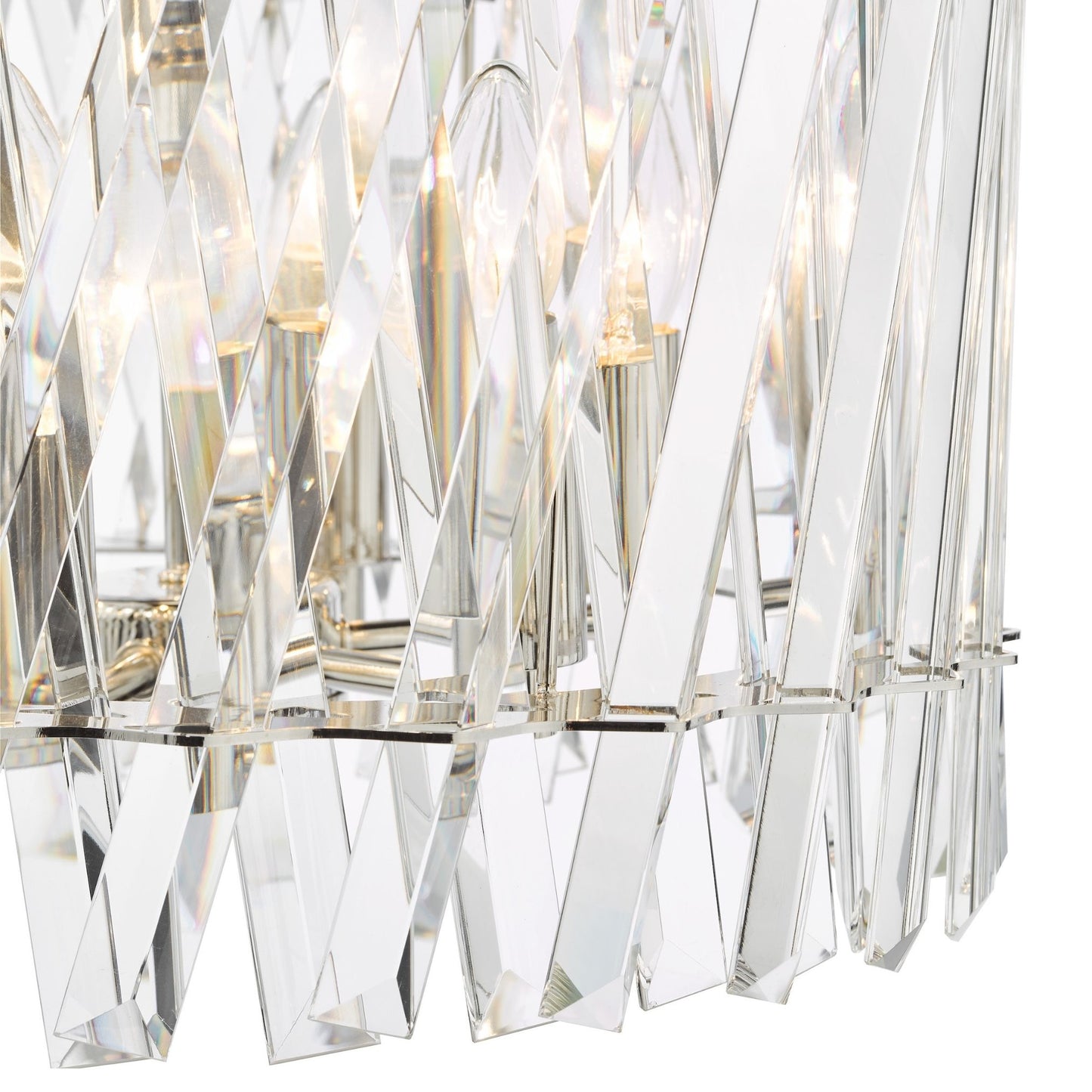 Entwine 6 Light Polished Nickel & Crystal Pendant Ceiling Light