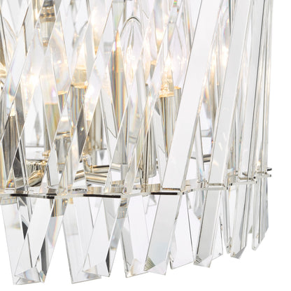 Entwine 6 Light Polished Nickel & Crystal Pendant Ceiling Light