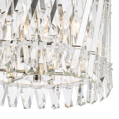 Entwine 6 Light Polished Nickel & Crystal Pendant Ceiling Light