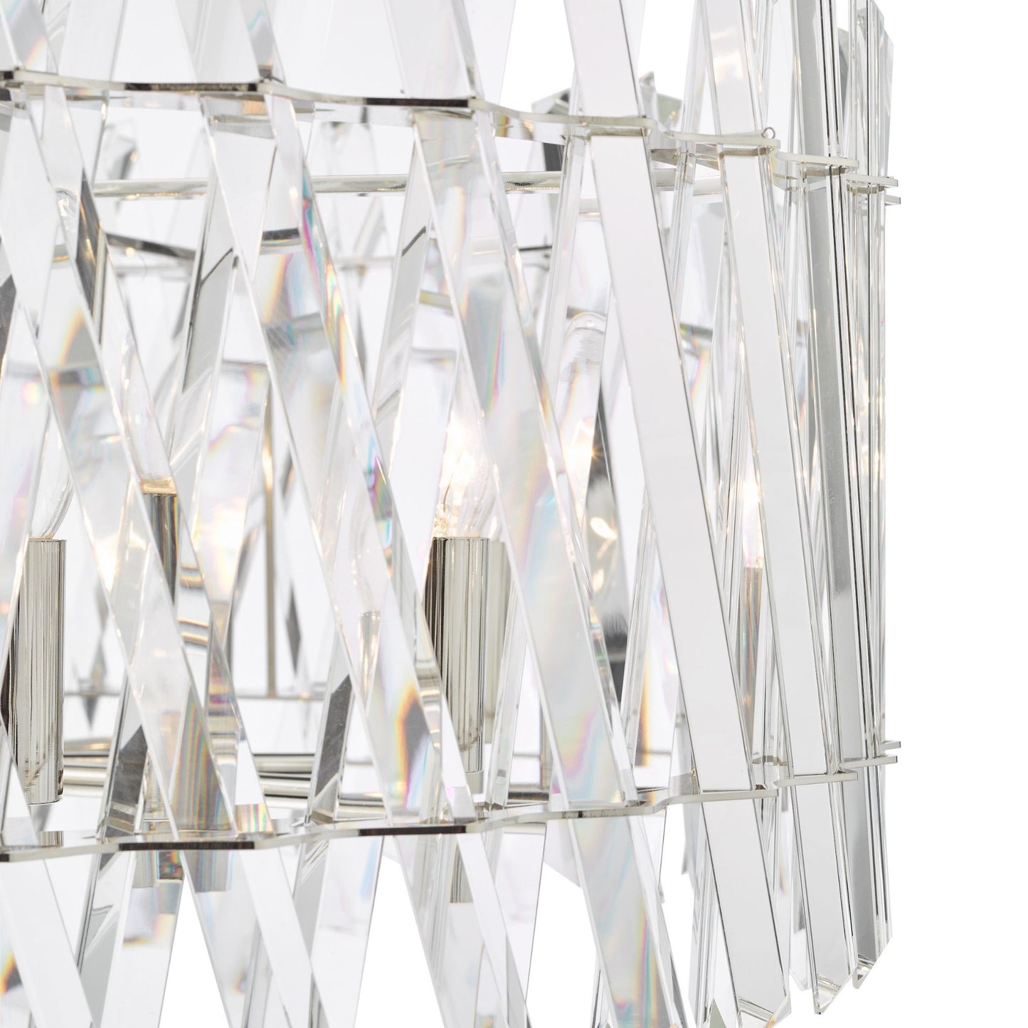 Entwine 8 Light Polished Nickel & Crystal Pendant Ceiling Light