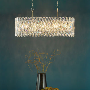 Entwine 10 Light Polished Nickel & Crystal Pendant Bar