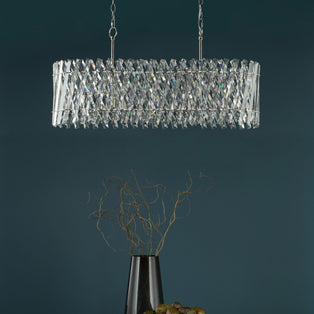 Entwine 10 Light Polished Nickel & Crystal Pendant Bar