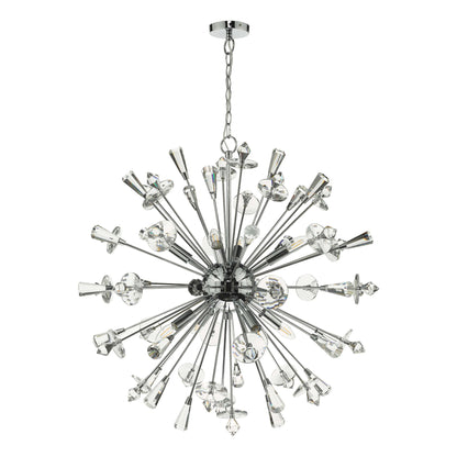 Exodus 8 Light Polished Chrome Pendant Ceiling Light