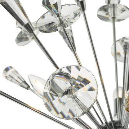 Exodus 8 Light Polished Chrome Pendant Ceiling Light