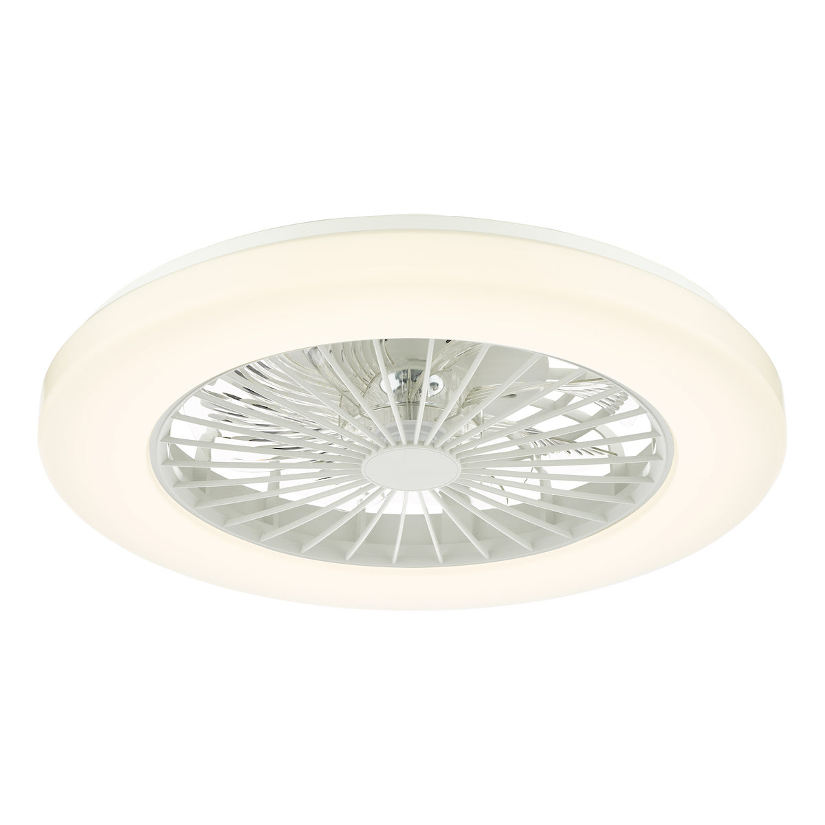 White Flush LED Ceiling Fan