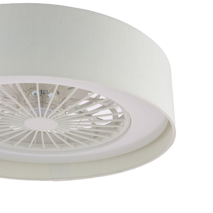 Fan White LED Flush