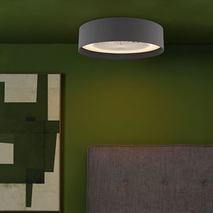 Fan Grey LED Flush