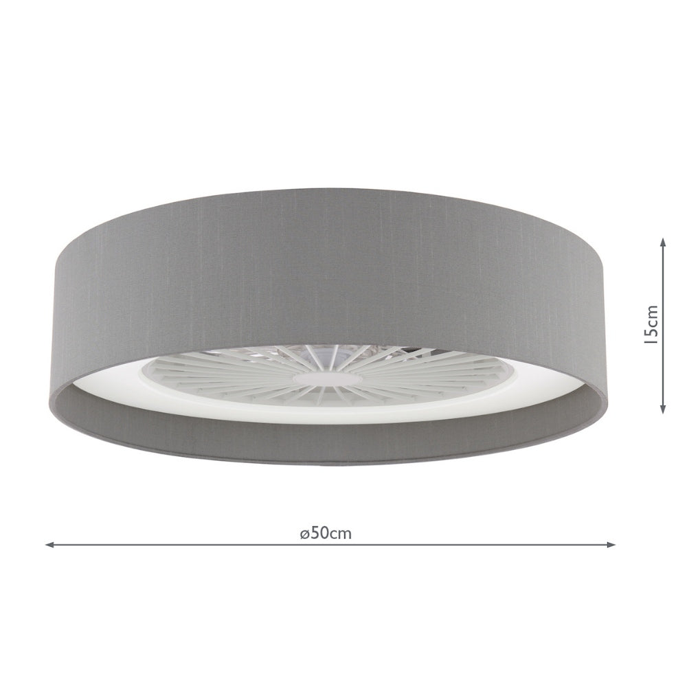 Fan Grey LED Flush