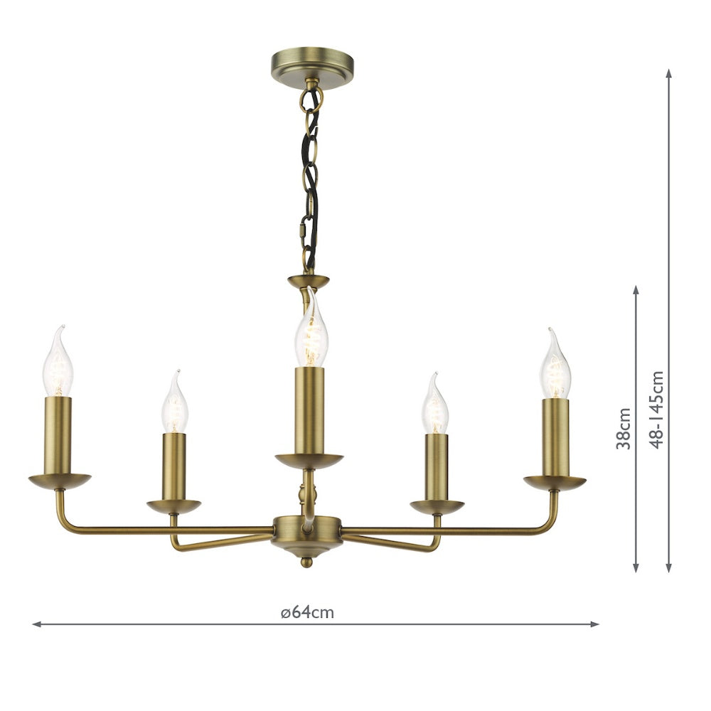 Favian 5-Light Matte Bronze Chandelier