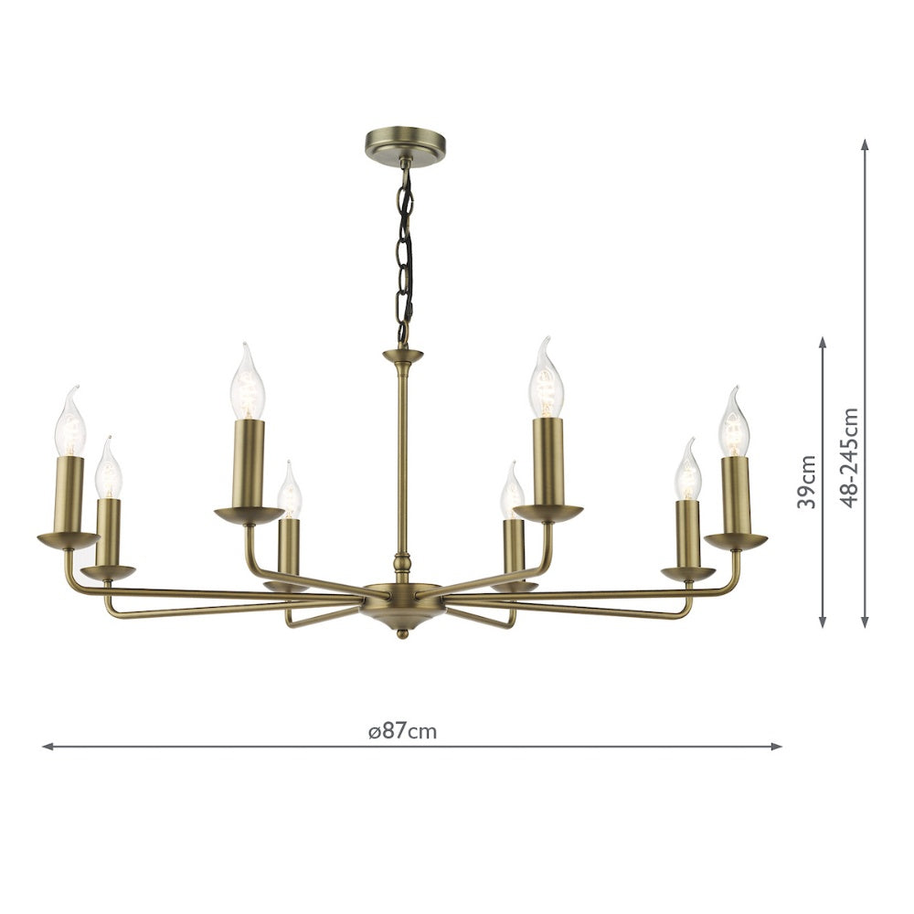 Favian 8-Light Matte Bronze Chandelier