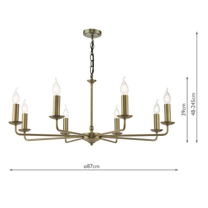 Favian 8-Light Matte Bronze Chandelier