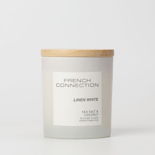 French Connection 1 Wick Scented Candle Linen White