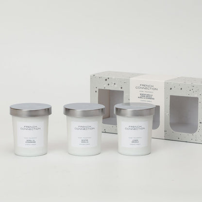French Connection Set of 3 Small Mixed Scented Candles