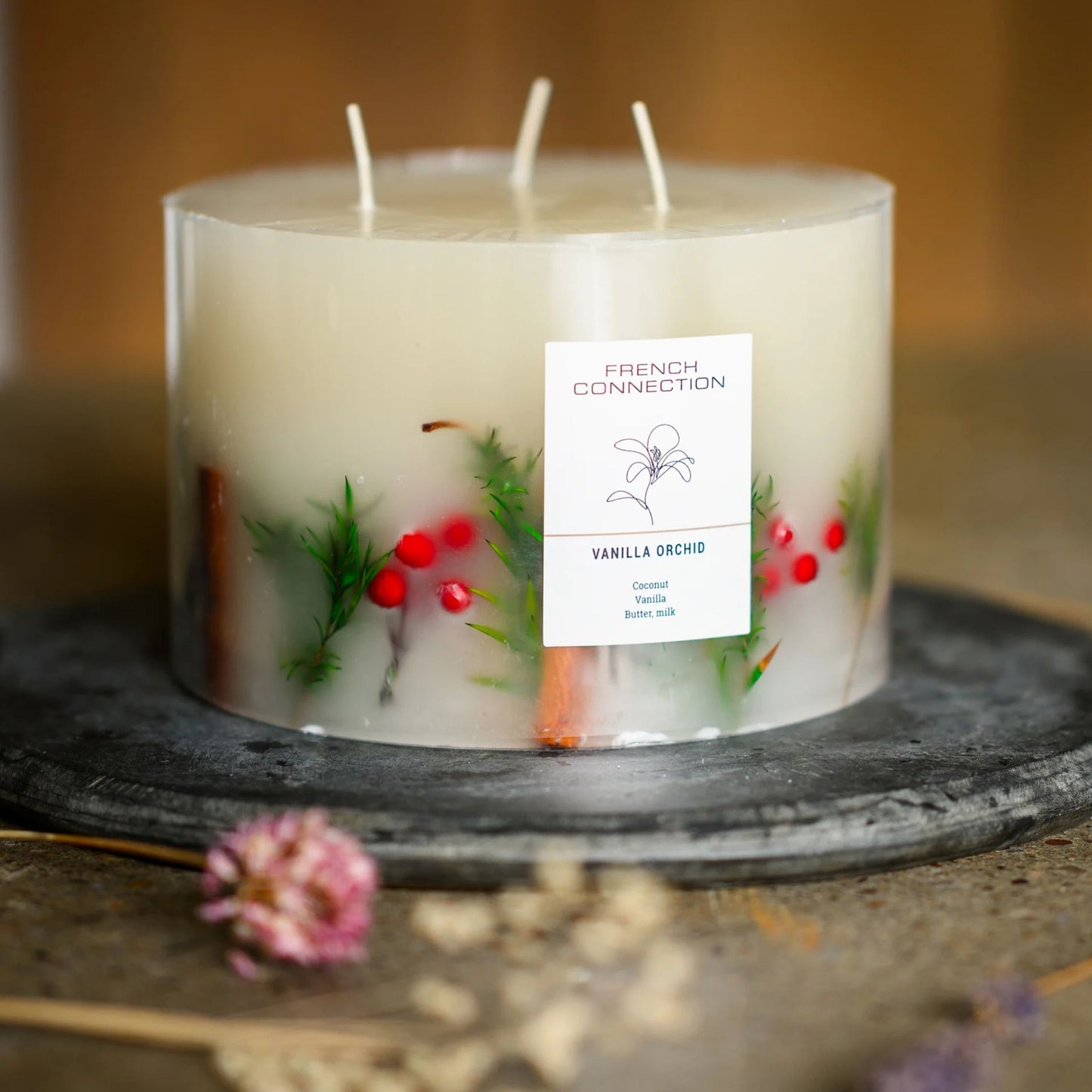 French Connection 4 Wick Scented Candle Vanilla Orchid
