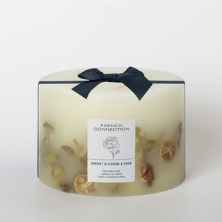 French Connection 4 Wick Scented Candle Cherry Blossom Rose