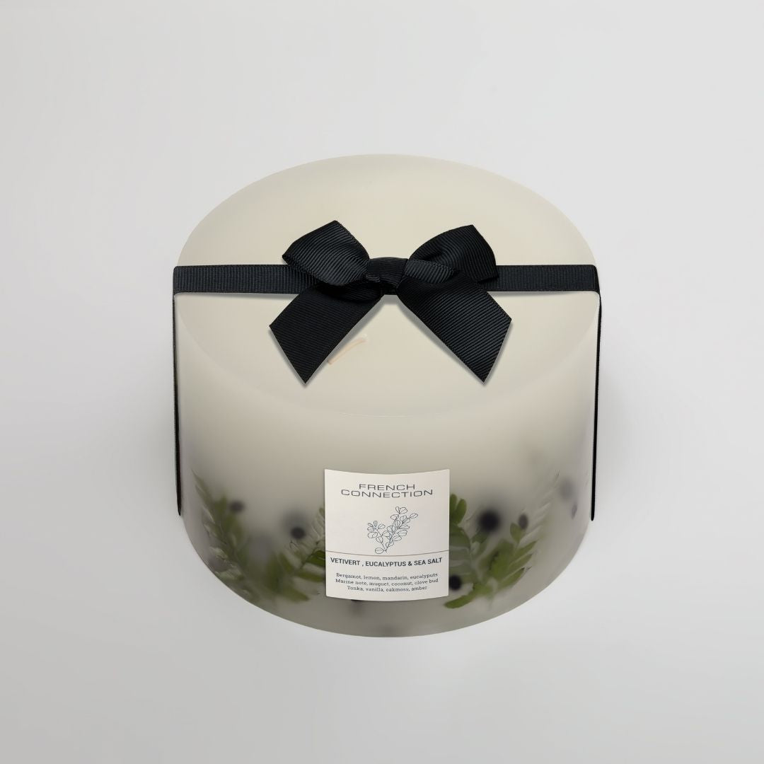 French Connection 4 Wick Scented Candle Vetivert, Eucalyptus & Sea Salt