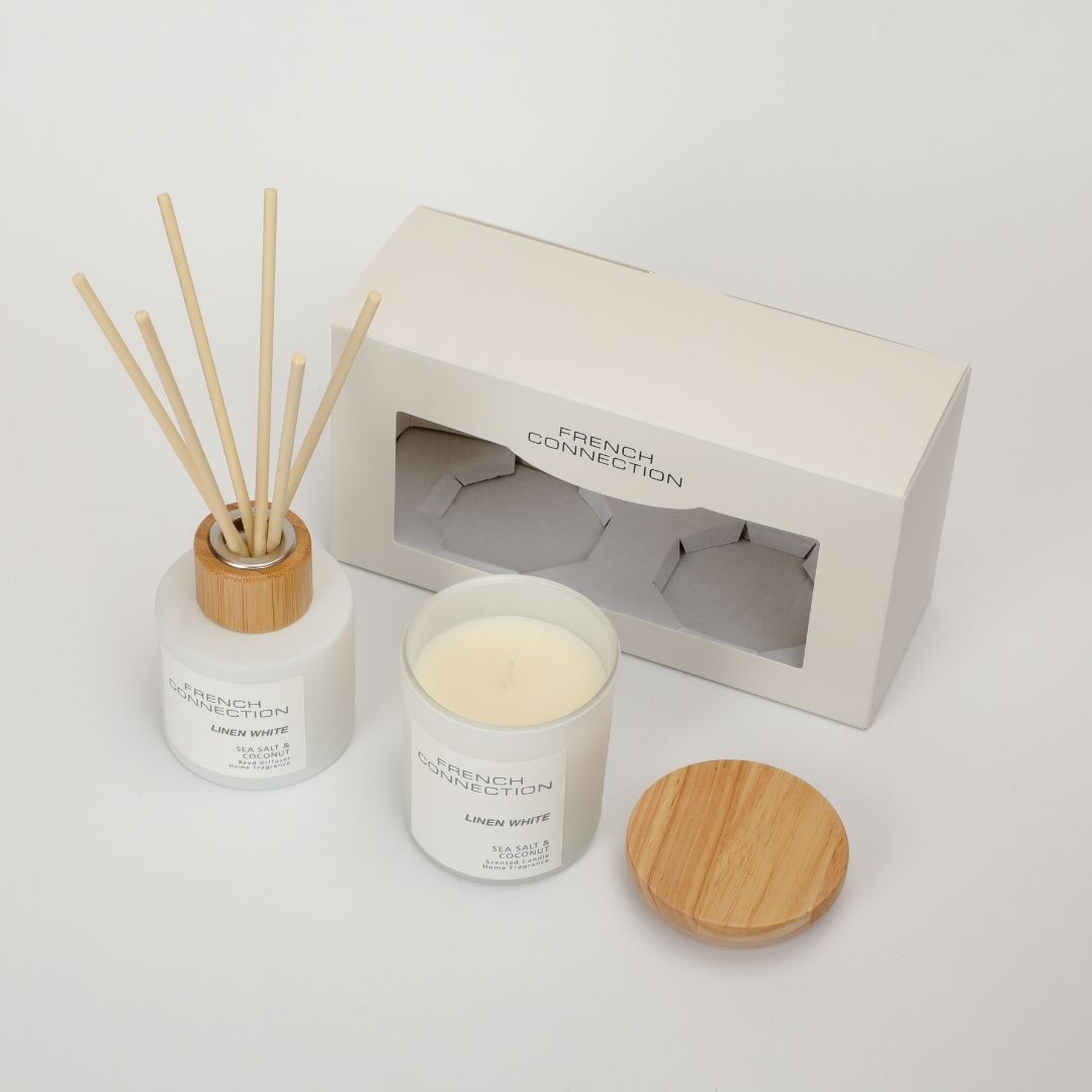French Connection Home Fragrance Set White Linen