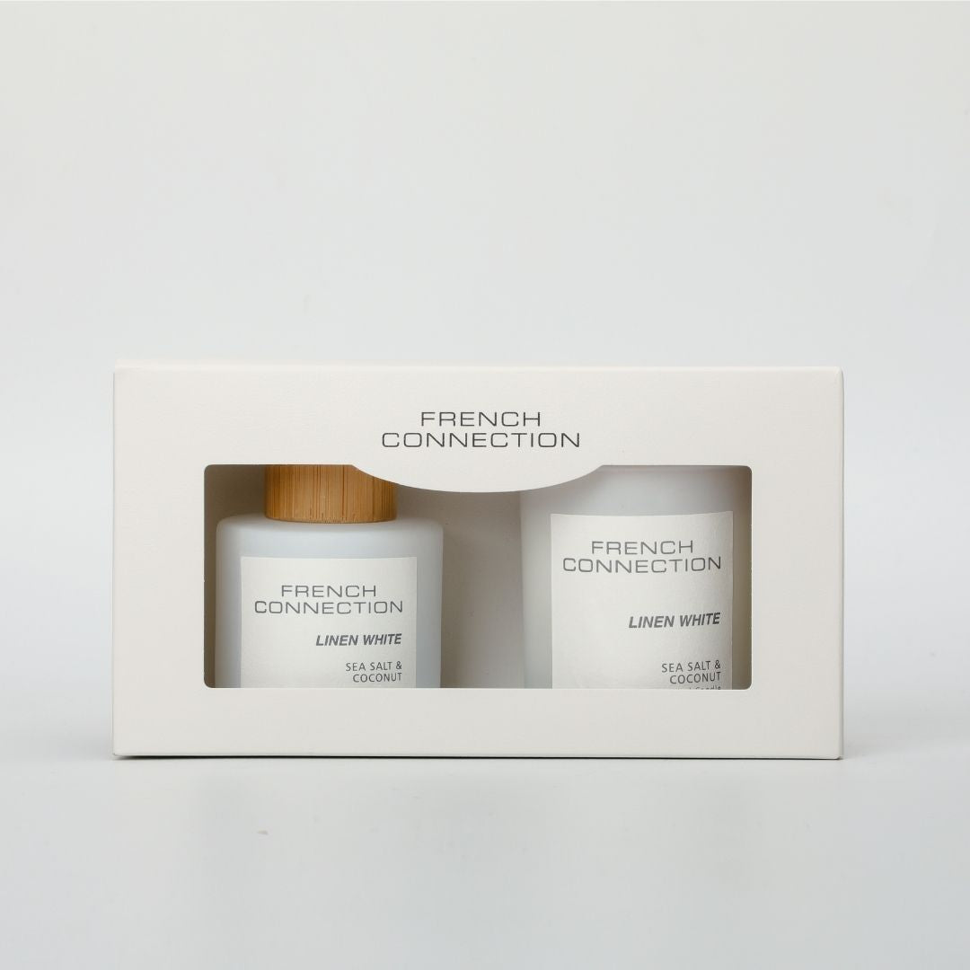 French Connection Home Fragrance Set White Linen