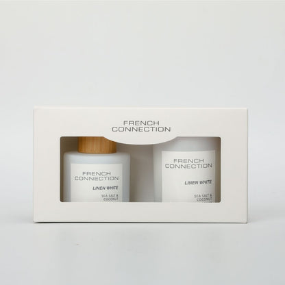 French Connection Home Fragrance Set White Linen