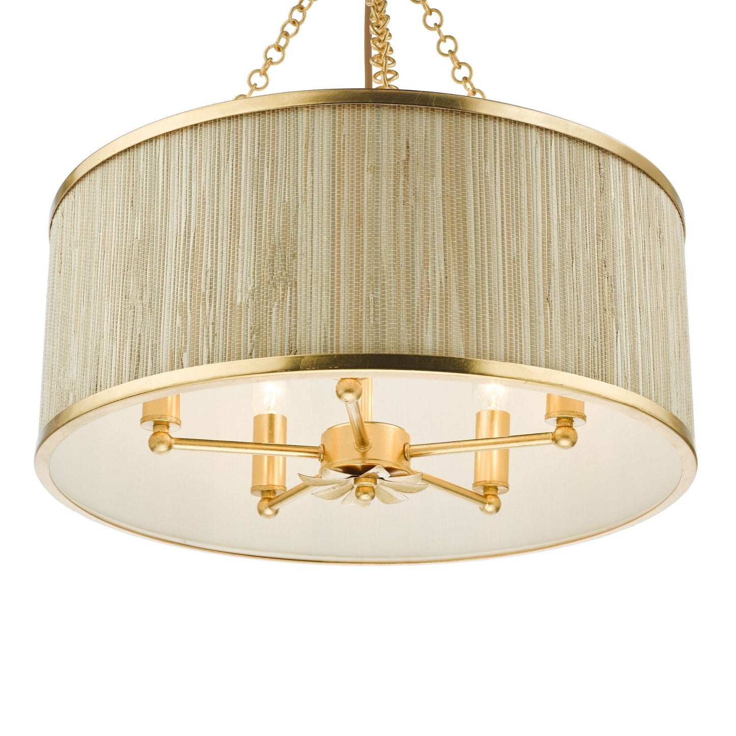 Fenella 5 Light Gold Pendant Ceiling Light