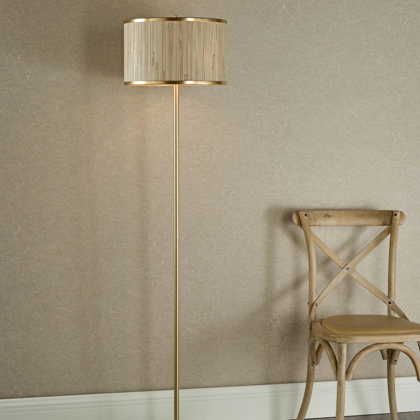 Fenella 3 Light Gold Floor Lamp