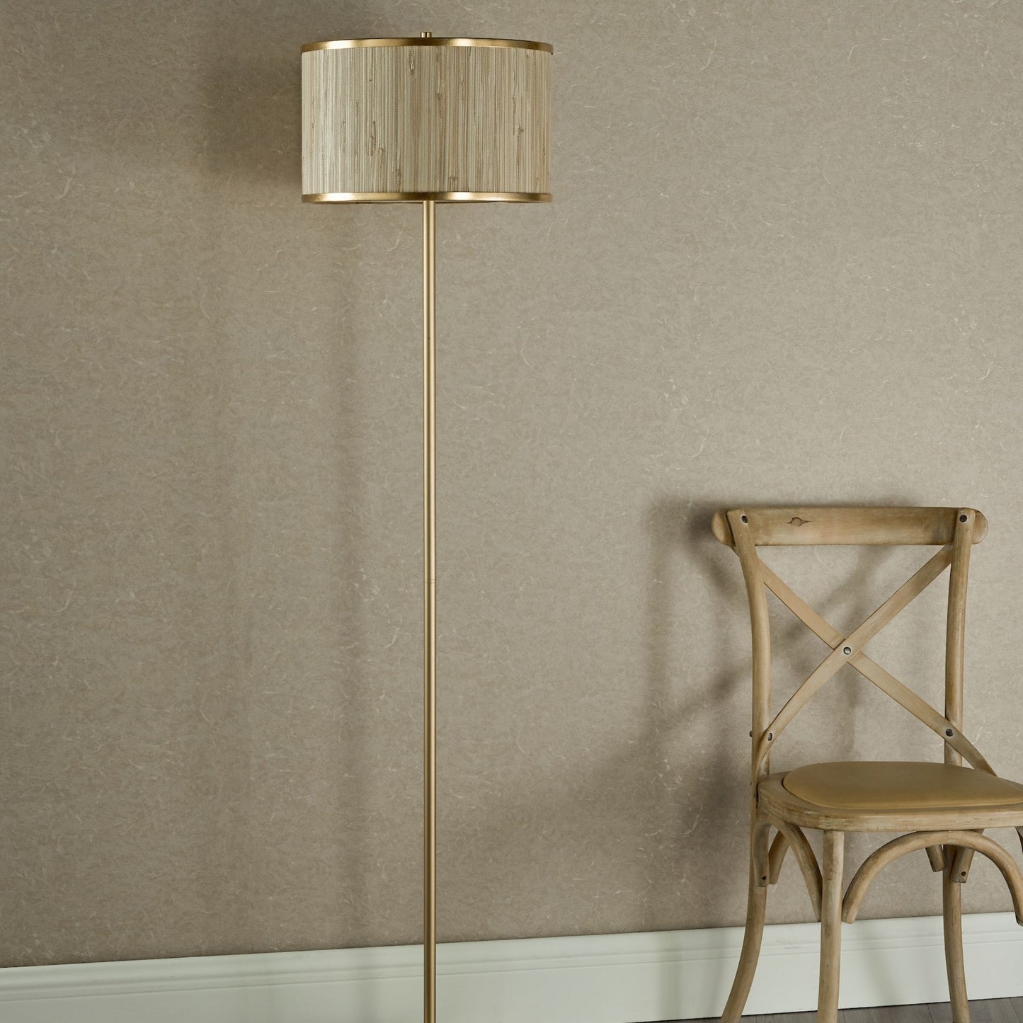 Fenella 3 Light Gold Floor Lamp