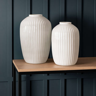 Fjord Large White Vase