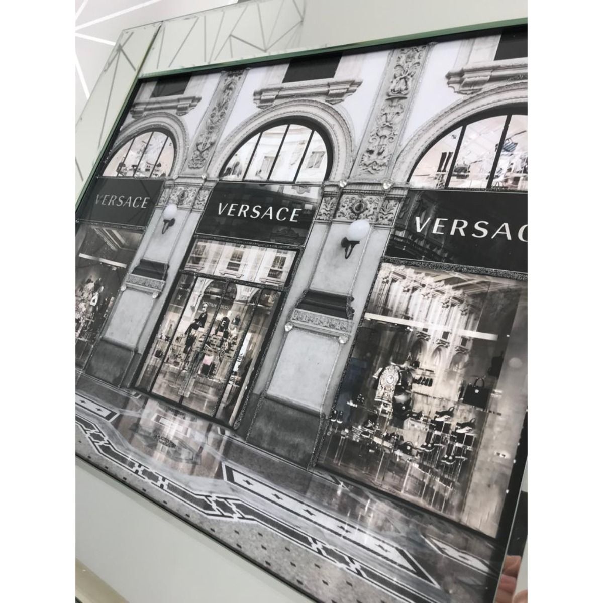 Fashion Store 2 Liquid Art with Mirrored Frame 66x56cm
