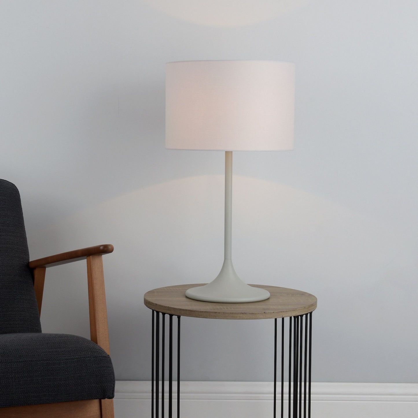 Funchal Matte Grey Table Lamp