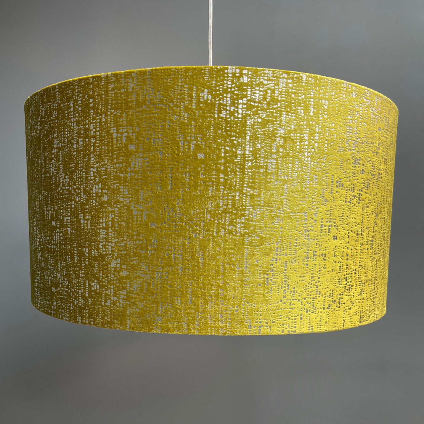 Zinc Velvet Mustard and Silver Shade 60 cm