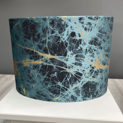 Teal Brushed Lava Shade with Gold Lining 60 cm