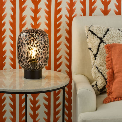 Gethin Black Confetti Glass Table Lamp
