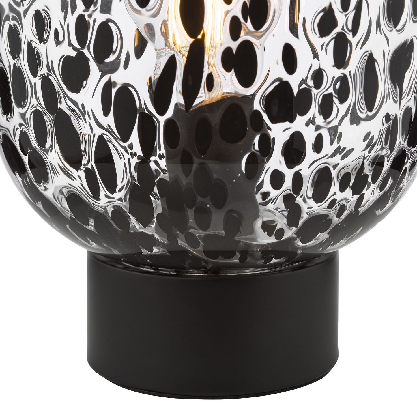 Gethin Black Confetti Glass Table Lamp