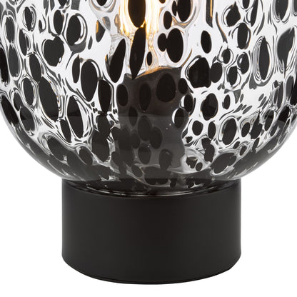 Gethin Black Confetti Glass Table Lamp