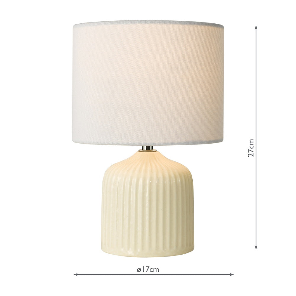 Gigi Twin Pack Ceramic Cream Table Lamps