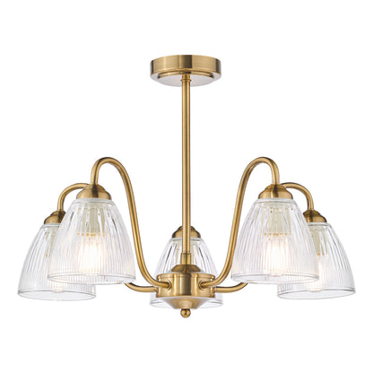 Glynis 5-Light Antique Bronze Semi-Flush Ceiling Light