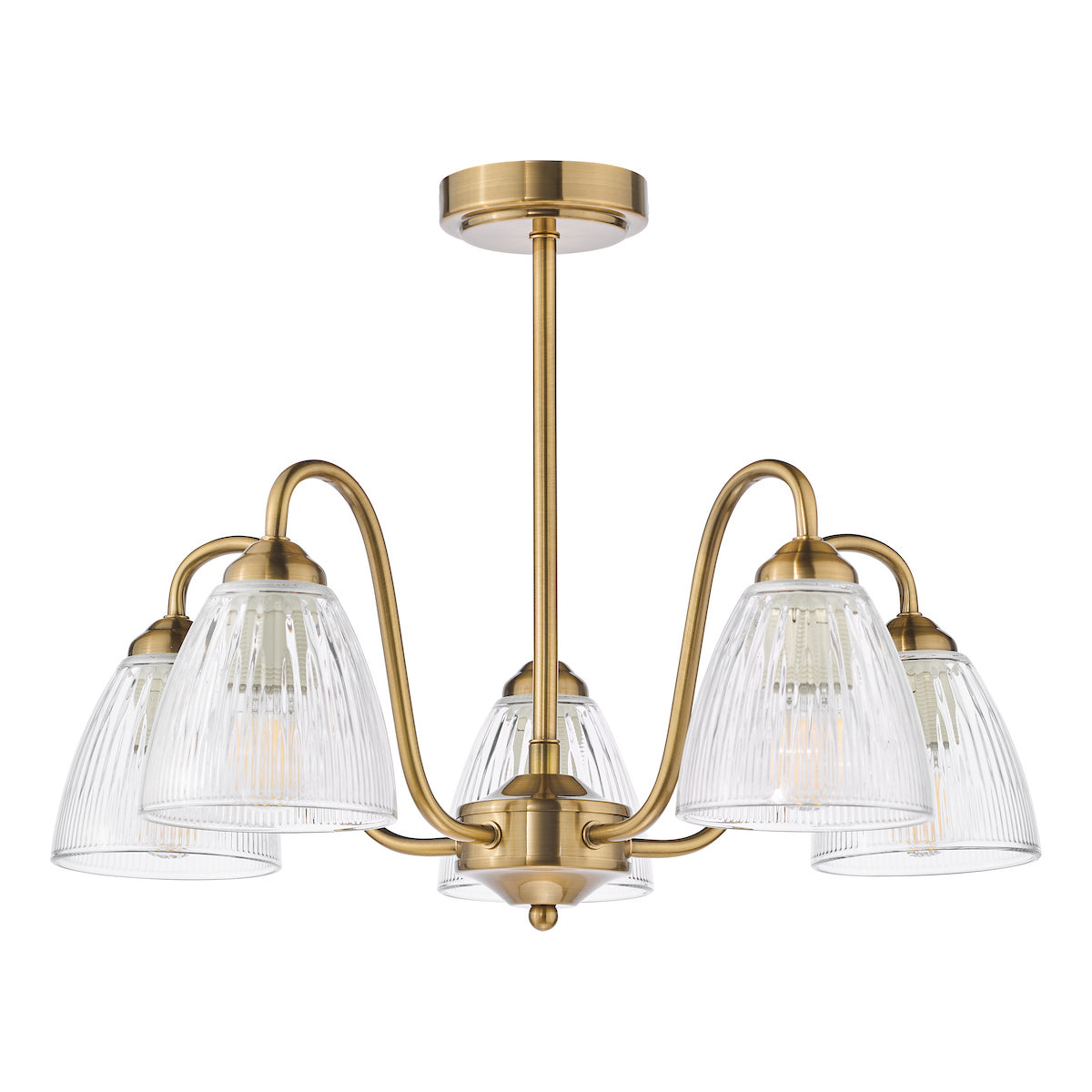Glynis 5-Light Antique Bronze Semi-Flush Ceiling Light