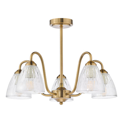 Glynis 5-Light Antique Bronze Semi-Flush Ceiling Light