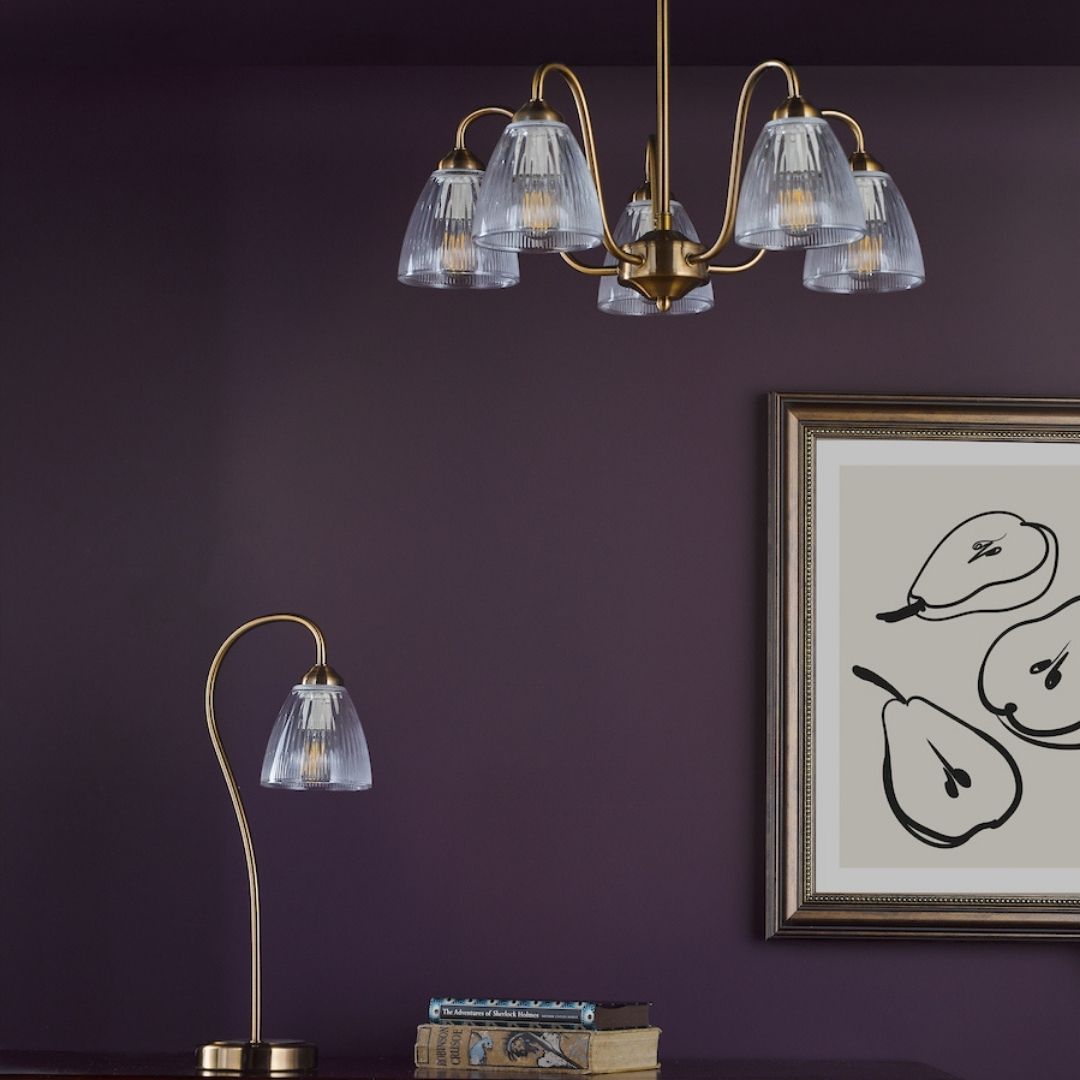 Glynis 5-Light Antique Bronze Semi-Flush Ceiling Light