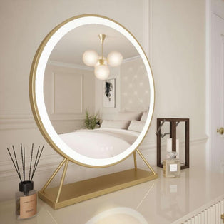 Anne Round Hollywood Mirror Gold 60x67CM