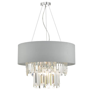 Halle Grey & Crystal Ceiling Pendant