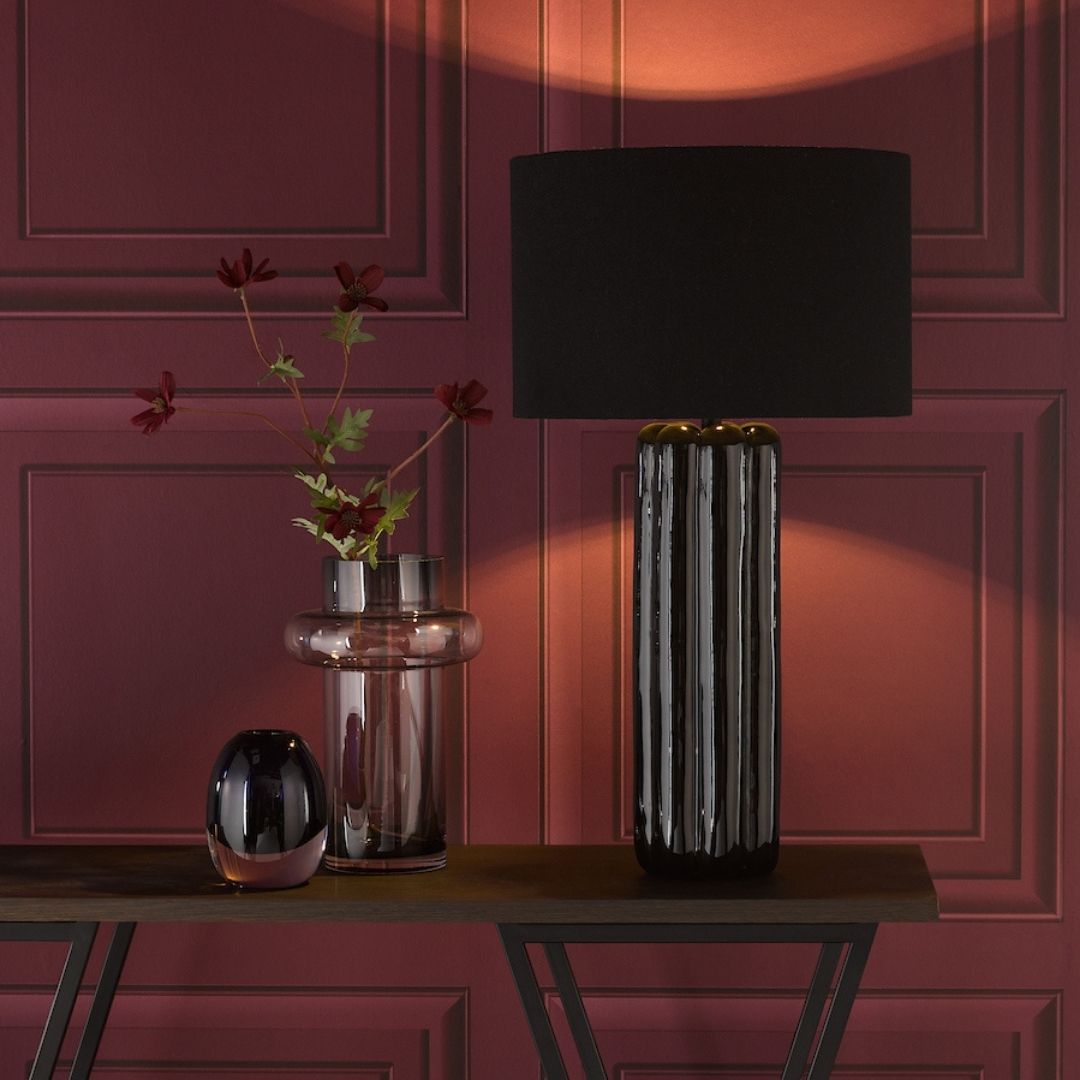 Hebron Black Table Lamp