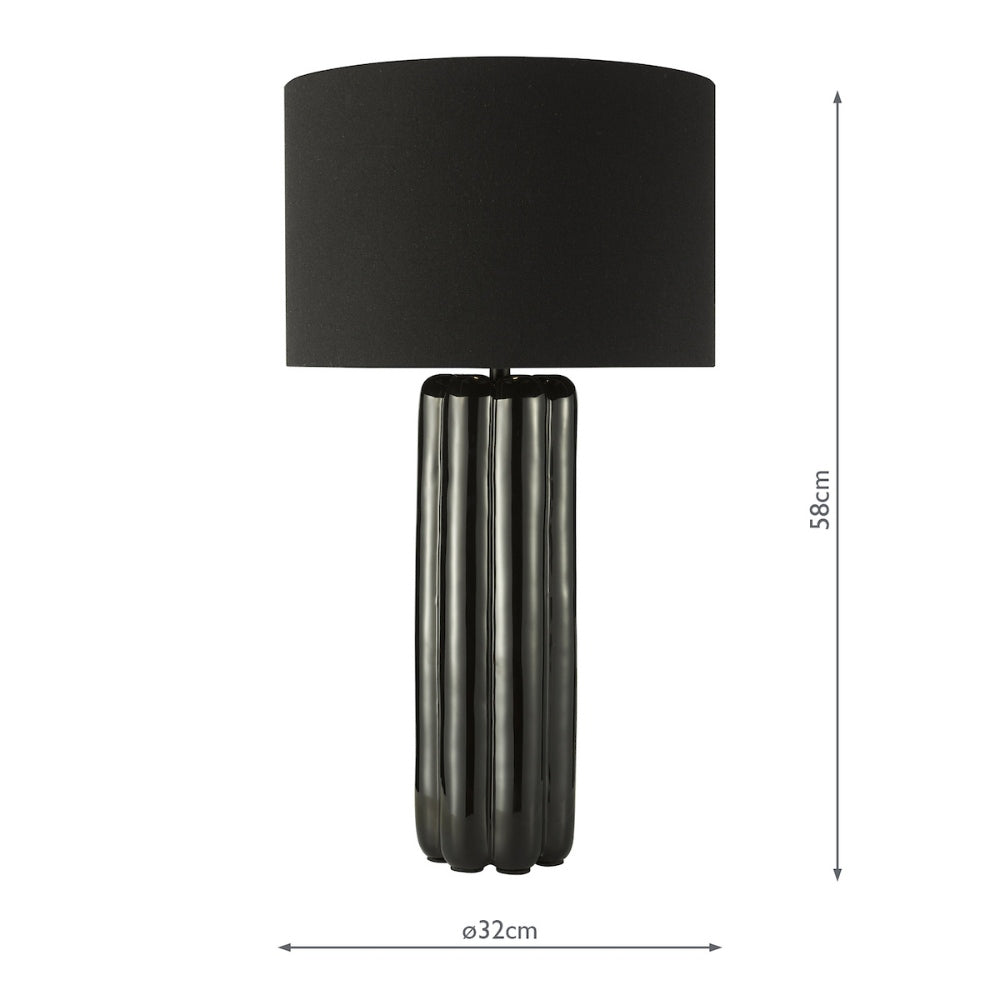 Hebron Black Table Lamp