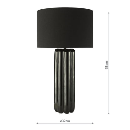 Hebron Black Table Lamp